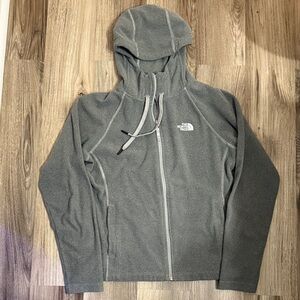The North Face Charcoal Fleece Full zip Jacket Womens size M